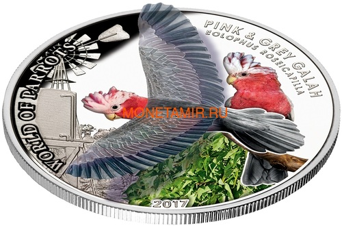   5  2017      3D (Cook Isl. 5$ 2017 Pink & Grey Galah 3D The World of Parrots)..60/Sch (,  1)