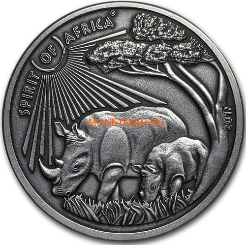   51000  2017      () Burkina Faso 51000 francs 2017 African Rhinos  the Spirit of Africa Set..60 (,  6)