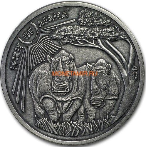   51000  2017      () Burkina Faso 51000 francs 2017 African Rhinos  the Spirit of Africa Set..60 (,  10)