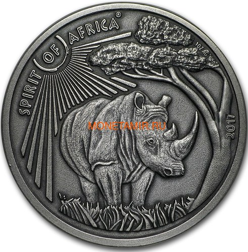   51000  2017      () Burkina Faso 51000 francs 2017 African Rhinos  the Spirit of Africa Set..60 (,  18)