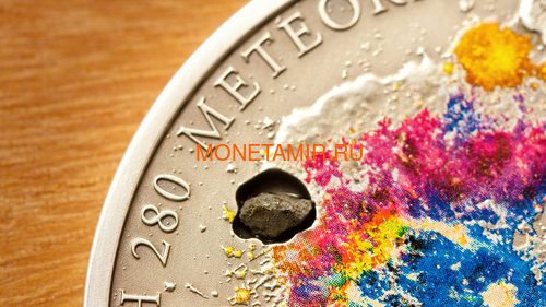 Острова Кука 5 долларов 2010 Метеорит НАН 280 (Cook Islands 2010 5$ Meteorite HAH 280).Арт.60 (фото, вид 1)