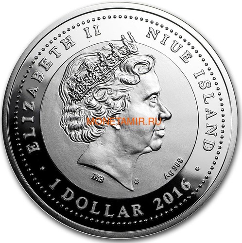  1  2016    SOS (Niue 1$ 2016 SOS To The World They Are Gone Chinese White Dolphin)..60 (,  1)