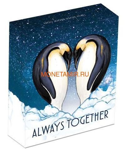 Тувалу 50 центов 2018 Пингвины Всегда вместе (Tuvalu 0,5$ 2018 Always Together Penguin).Арт.60 (фото, вид 3)