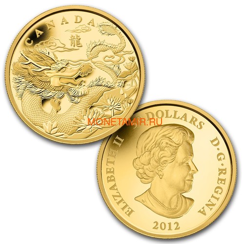 50  2012        (Canada 50C$ 2012 Year of the Dragon 1oz Gold Proof)..009151355576/K1,86 (,  1)