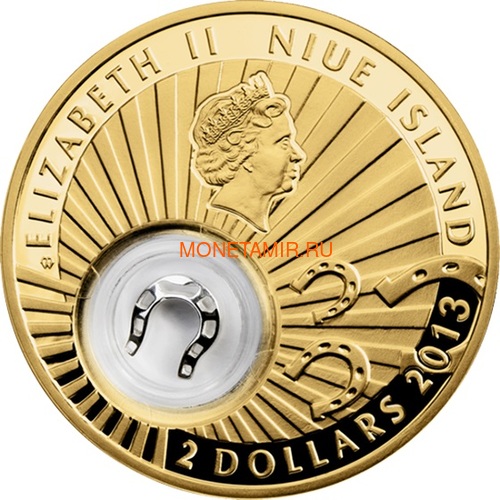  2  2013      (Niue 2$ 2013 Lucky Coin Horseshoe GPL)..000330349055/60 (,  1)