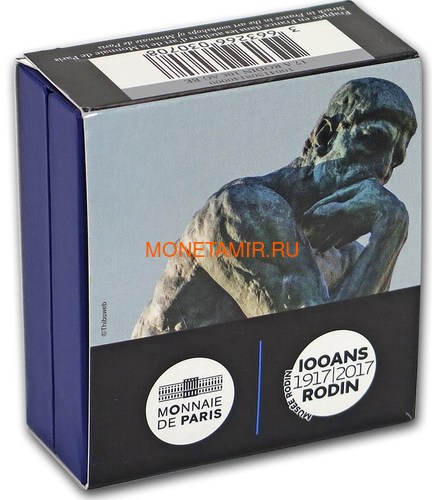 Франция 10 евро 2017 Огюст Роден (France 10E 2017 Arts Auguste Rodin Thinker).Арт.60 (фото, вид 4)