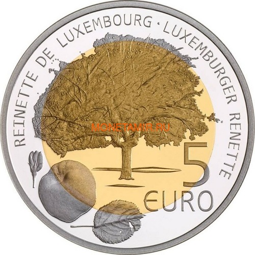 Люксембург 5 евро 2014 Дерево Яблоня Флора и Фауна Люксембурга (Luxemburg 5 Euro 2014 Aple Tree BM).Арт.000414450627/60 (фото, вид 1)