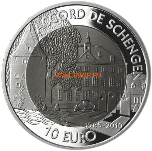  10  2010   (Luxemburg 10 Euro 2010 25e anniversaire de lAccord de Schengen BM)..000329247874/60 (,  1)