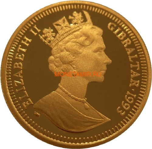  1/5  1993      100     (Gibraltar 1/5 crown 1993 Jeremy Fisher 100 Years of Peter Rabbit 1/5oz Gold)..001905056311K0,5G/E92 (,  1)