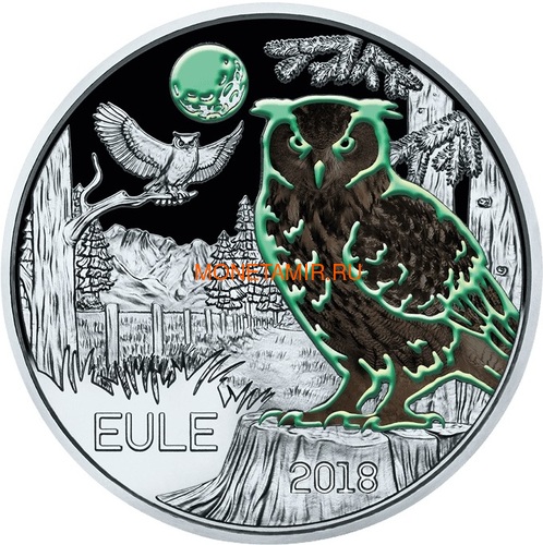  3  2018  (Colourful Creatures The Owl Austria 3 euro 2018)..68 (,  1)