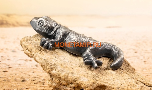 Палау 5 долларов 2018 Ящерица Геккон Фигурка (Palau 5$ 2018 Silver Gecko Lizard 3D).Арт.69 (фото, вид 2)
