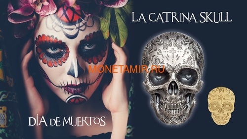  5  2018   (Palau 5$ 2018 La Catrina Skull 1oz Silver)..69 (,  2)