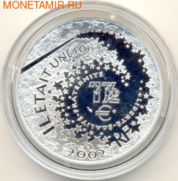 Франция 1 1 /2 евро 2002. Золушка (фото, вид 1)