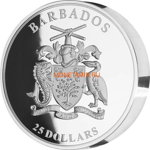  25  2018   (Barbados 25$ 2018 Flamingo Kilo Silver Coin)..67 (,  2)