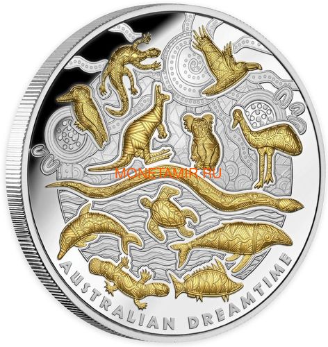  10  2019     (Niue 10$ 2019 Australian Dreamtime 5oz Silver Proof Coin World Money Fair)..67 (,  1)