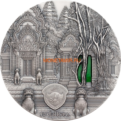 Палау 50 долларов 2019 Ангкор Кхмерская Архитектура серия Тиффани Килограмм (Palau 50$ 2019 Angkor Tiffany Art Kilo Silver Coin).Арт.67 (фото, вид 1)