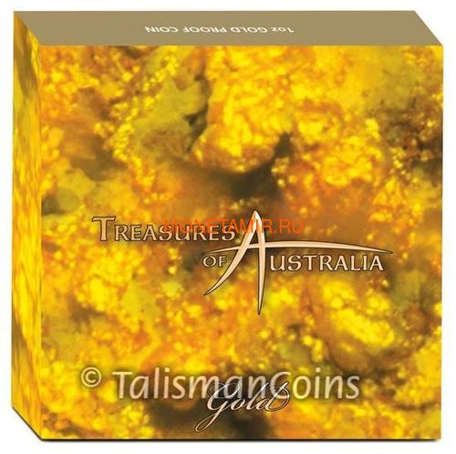  100  2010     (Australia 100$ 2010 Treasures of Australia Gold 1oz Gold Proof Coin)..K3,5G (,  3)