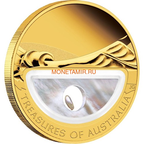  100  2011     (Australia 100$ 2011 Treasures of Australia Pearls 1oz Gold Proof Coin)..K3,5G (,  1)
