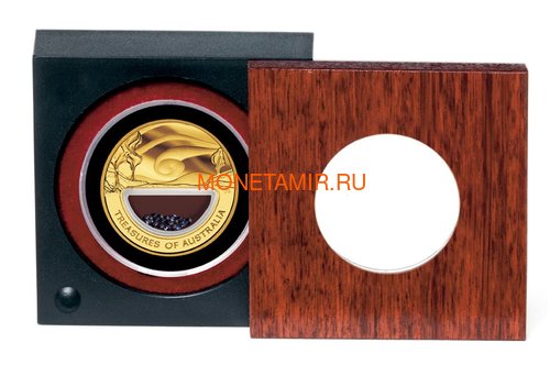  100  2007     (Australia 100$ 2007 Treasures of Australia Sapphires 1oz Gold Proof Coin)..K3,5G (,  2)