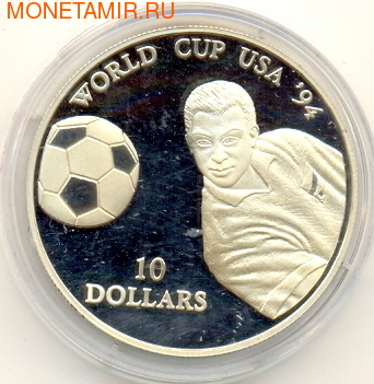 Чемпионат мира - США 1994. Науру 10 долларов 1994. (фото)