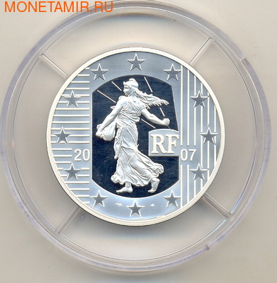 Франция 5 евро 2007. Сеятель (фото)
