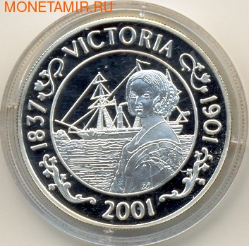 Корабль,Королева Виктория. Остров Святой Елены 50 пенсов 2001. Арт: 000085020882 (фото)