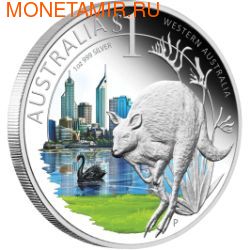 Австралия 1 доллар 2011.&quot;Празднование Австралии&quot; &quot;Восточная Австралия&quot; &quot;Кенгуру&quot; (фото)