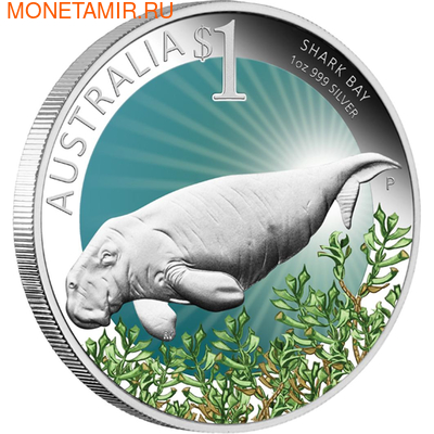 Австралия 1 доллар 2012. Залив Акул (фото)