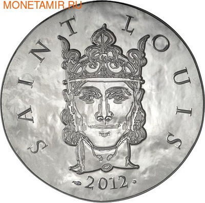 Франция 10 евро 2012. 1500 лет французской истории-Король Людовик IX Святой (фото)
