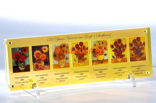  5  2013      7  (Niue 5$ 2013 Vincent van Gogh Sunflowers 125th Anniversary 7 Silver Coin Set)..4313743217 ()