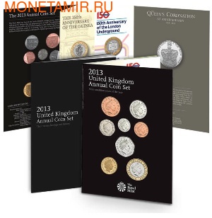 Великобритания Полный Годовой Набор 2013 (The 2013 UK Brilliant Uncirculated Annual Coin Set).Арт.60 (фото)