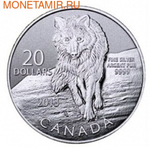 Канада 20 долларов 2013. Волк (фото)