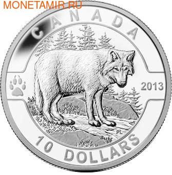 Канада 10 долларов 2013. Волк.Арт.0001123644154 (фото)
