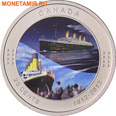 Канада 25 центов 2012.Титаник (Блистер). (фото)