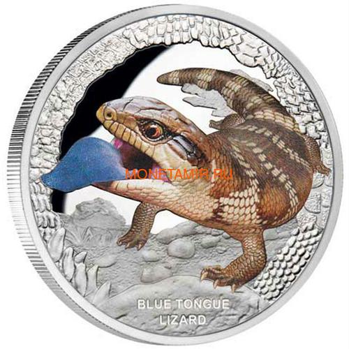  1  2015   C   (Tuvalu $1 2015 Blue Tongue Lizard Remarkable Reptiles 1oz Silver Proof Coin)..000100050575/60 ()