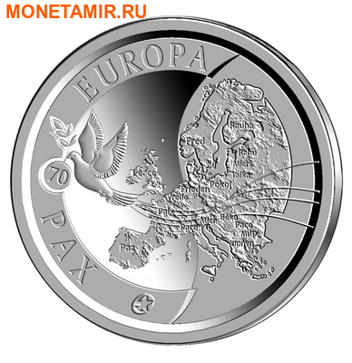 Бельгия 10 евро 2015.70 лет мира в Европе.Арт.000100050818/60 (фото)