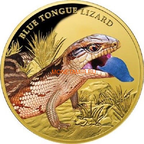  100  2016   C   (Niue $100 2016 Blue Tongue Lizard Remarkable Reptiles 1oz Gold Proof Coin)..85 ()