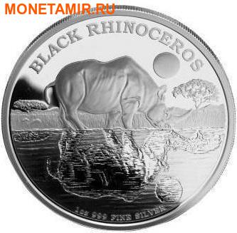 Ниуэ 2 доллара 2014.Черный Носорог серия Исчезающие виды.Арт.000100051141/60 (фото)