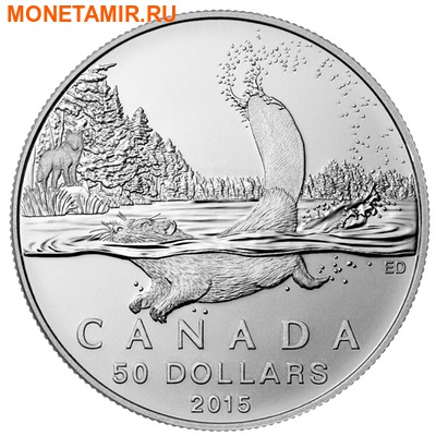 Канада 50 долларов 2015.Бобр (блистер).Арт.60 (фото)