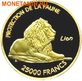 Мали 25000 франков 2007.Лев – Защита животных.Арт.001500040360/60 (фото)