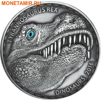 Буркина Фасо 1000 франков 2016.Динозавр – Тираннозавр Рекс (эффект реальных глаз).Арт.60 (фото)