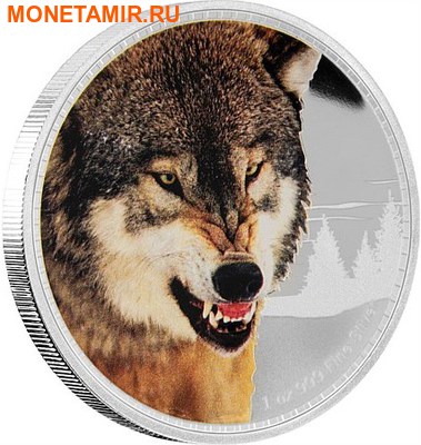 Ниуэ 2 доллара 2016.Серый Волк серия Короли Континентов.Арт.60 (фото)