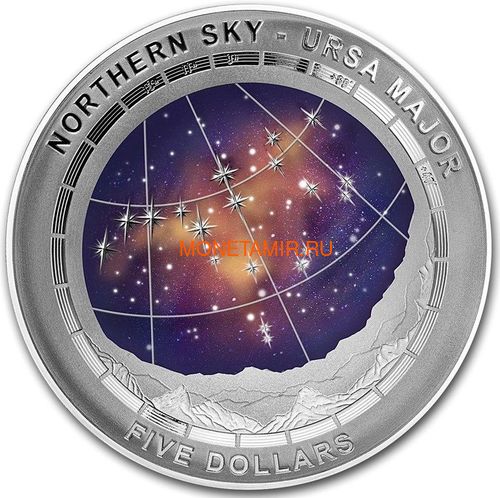  5  2016       (Australia 5$ 2016 Northern Sky Ursa Major Domed 1oz Silver Coin)..60 ()