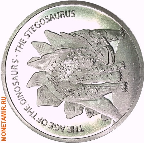 Буркина Фасо 500 франков 2016.Динозавр – Стегозавр (Stegosaurus).Арт.60 (фото)
