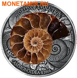 Буркина Фасо 1000 франков 2016 Аммонит – Мир эволюции (Ammonite Fossil).Арт.60 (фото)