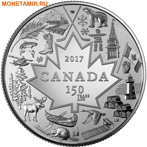 Канада 3 доллара 2017 Символы Канады – 150 лет празднования Канады (Блистер).Арт.60 (фото)