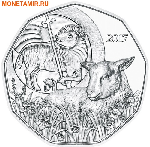 Австрия 5 евро 2017 Пасхальный Ягненок (Буклет).Арт.000095853929/60 (фото)