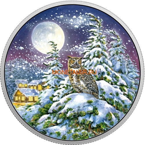  30  2017      (Canada 30$ 2017 Glow-In-The-Dark Coin - Animals in the Moonlight Great Horned Owl)..60 ()