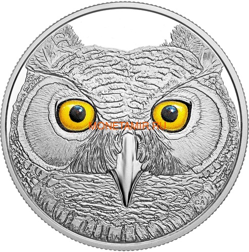  15  2017   (Canada 15$ 2017 Glow-In-The-Dark Coin Great Horned Owl)..60 ()