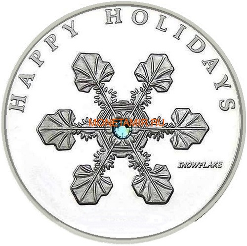  1  2006     (Palau 1$ 2006 Happy holidays Snowflake Swarovski)..000227513413/60 ()
